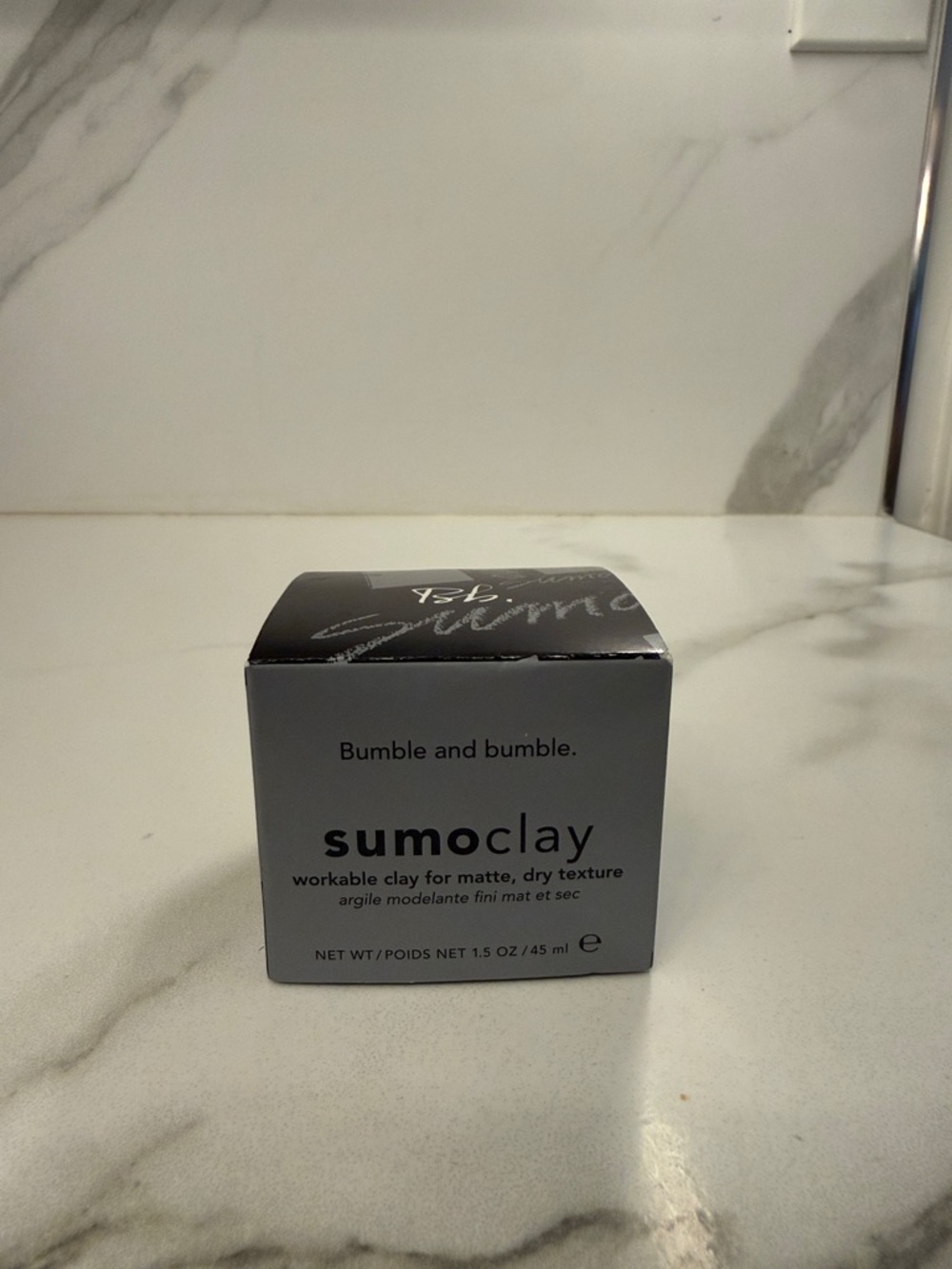 Bumble and bumble Sumoclay Matte Hair Clay – Gray and Black Packaging